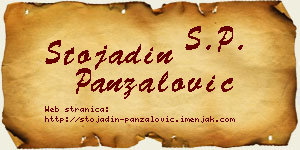 Stojadin Panzalović vizit kartica